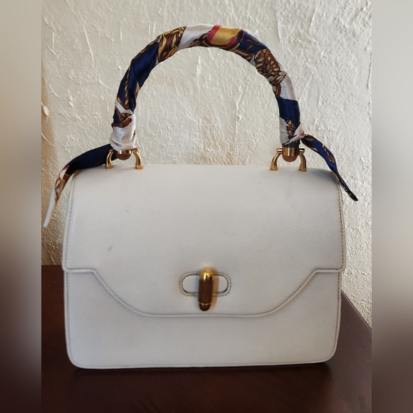 GUCCI Vintage Bakelite Handle Leather Purse - Picture 1 of 13